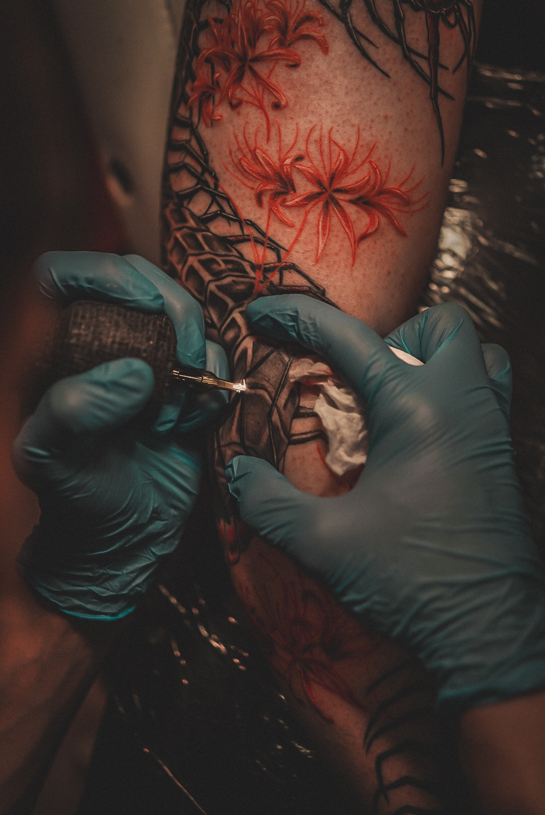 Tattoo in progress