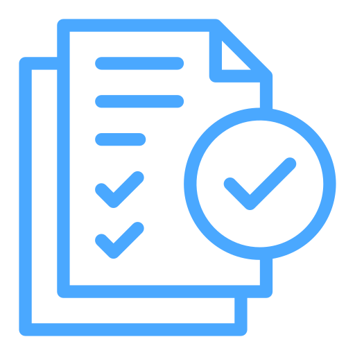 Blue calendar icon symbolizing scheduling or appointment