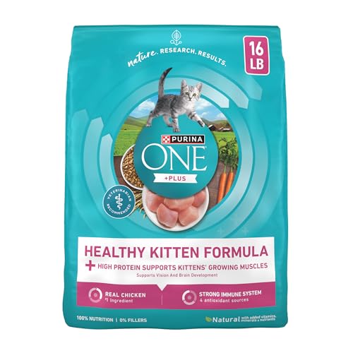 Purina ONE High Protein Natural Kitten Dry Cat Food, 16 lb Bag
