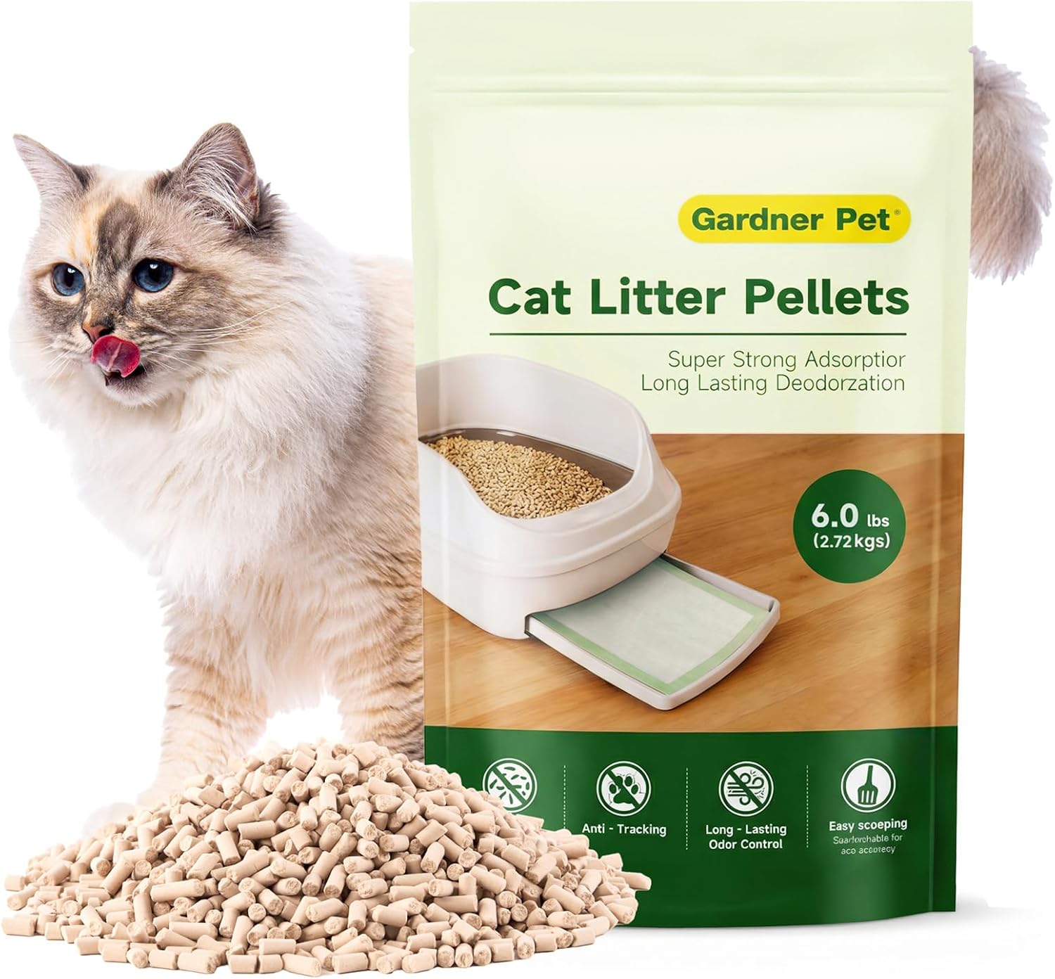 Gardner Pet Zeolite Cat Litter Pellets, 6 lb