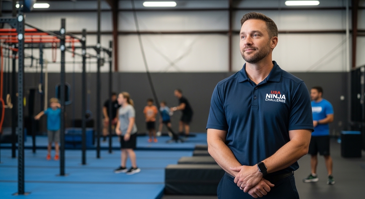 Kids training at a USA Ninja Challenge gym