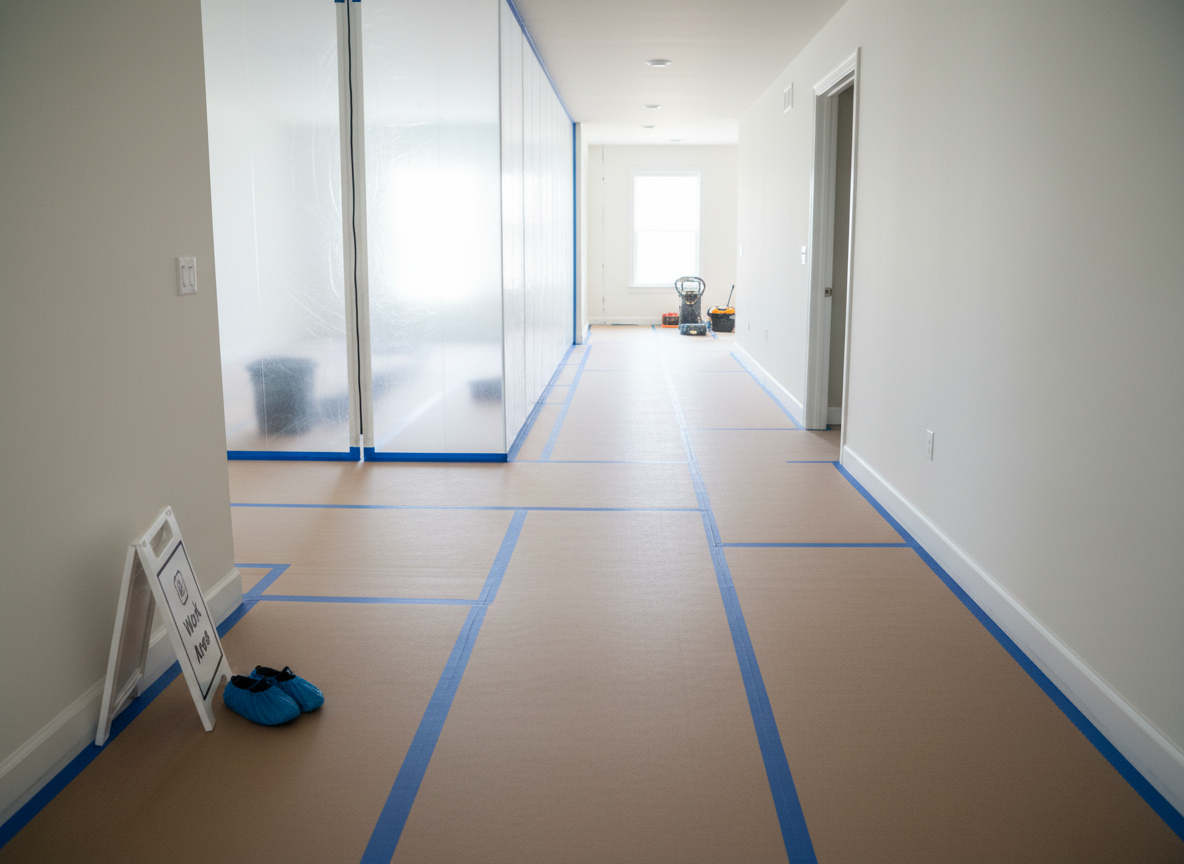 Cornerstone Remodeling preparing the Customer's home for Renovation