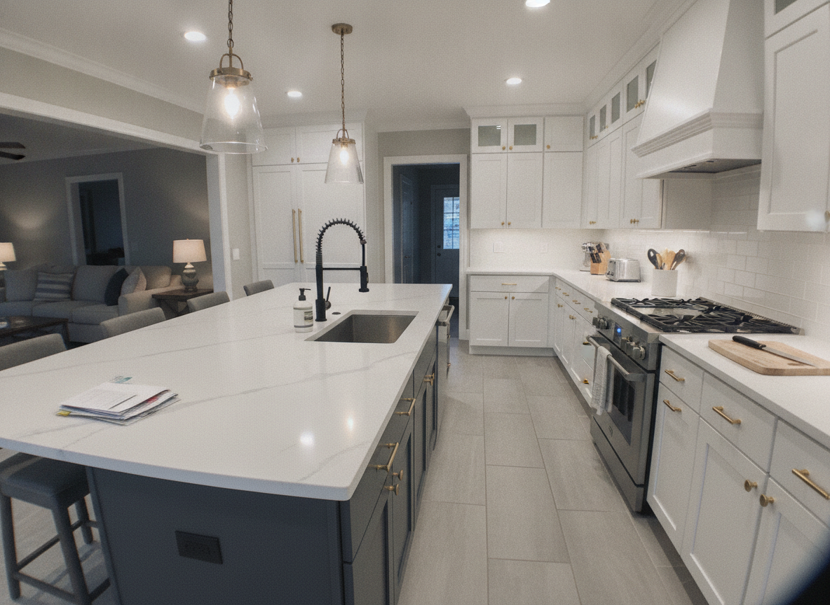 Finished custom kitchen