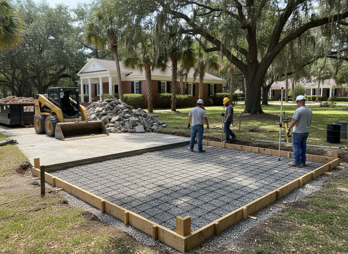 Concrete and brick masonry project in the Golden Triangle