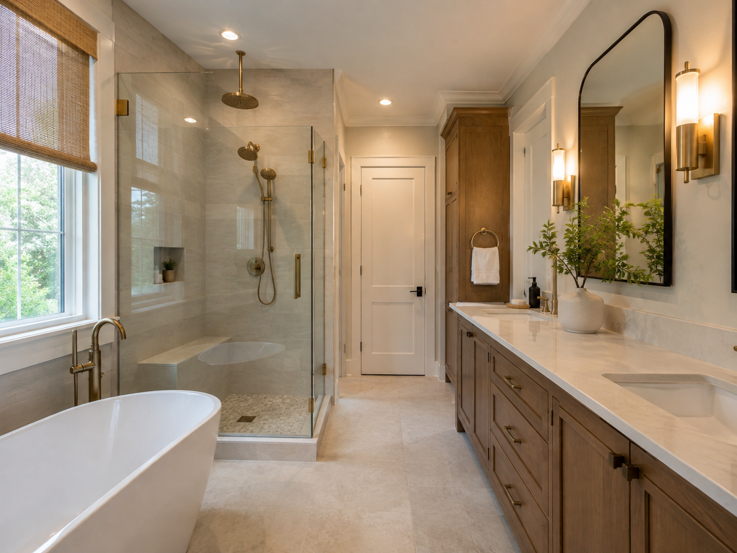 Custom bathroom vanity and storage