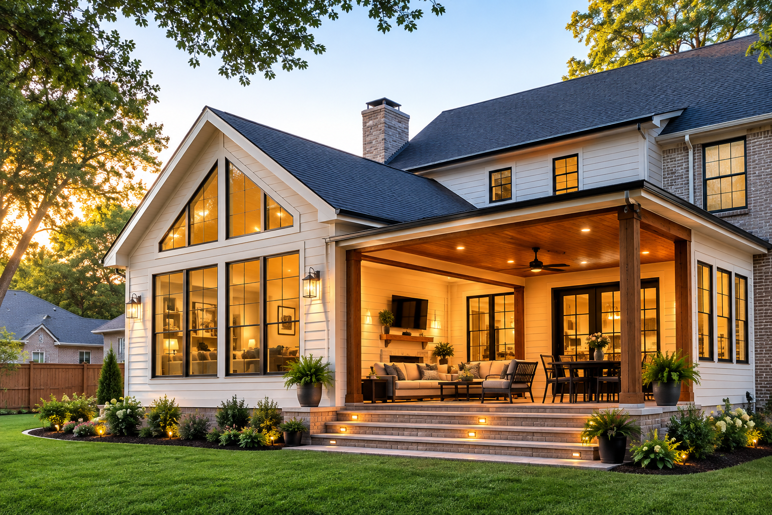 Bright home addition living space
