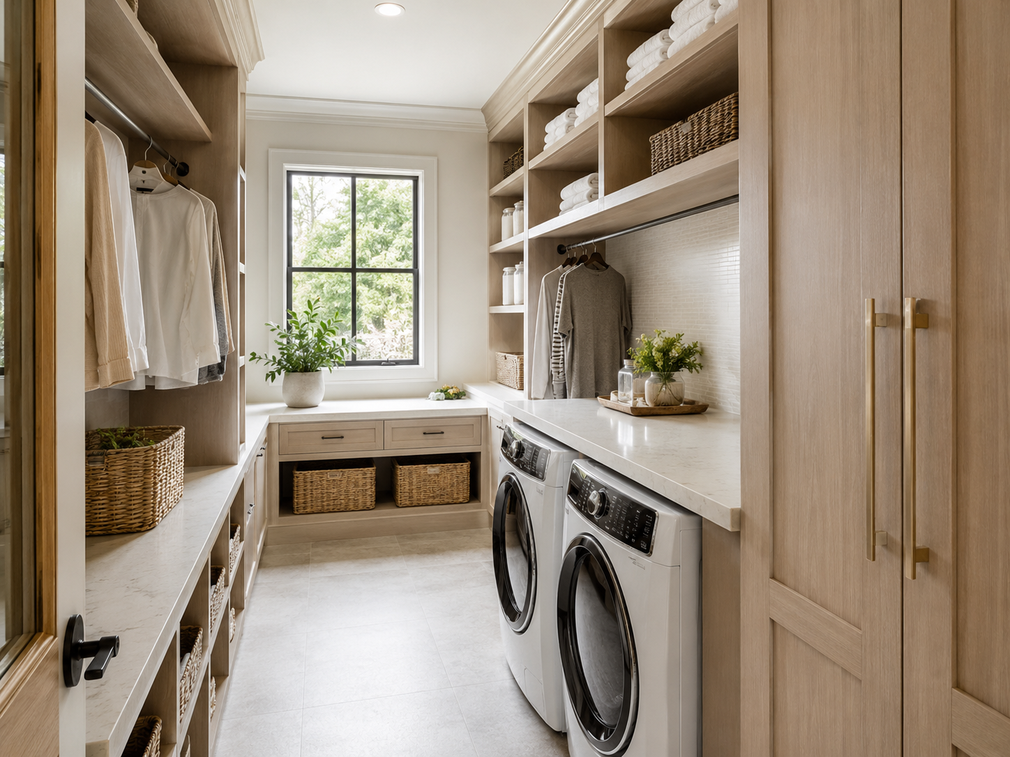 Custom laundry room cabinets