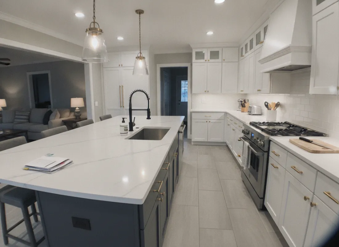 Finished custom kitchen