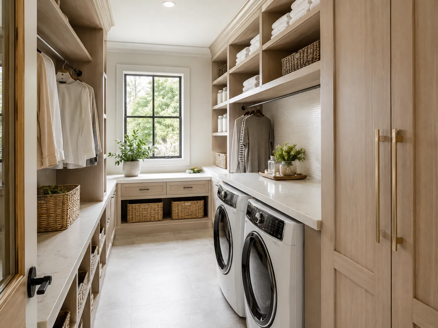 Custom laundry room cabinets