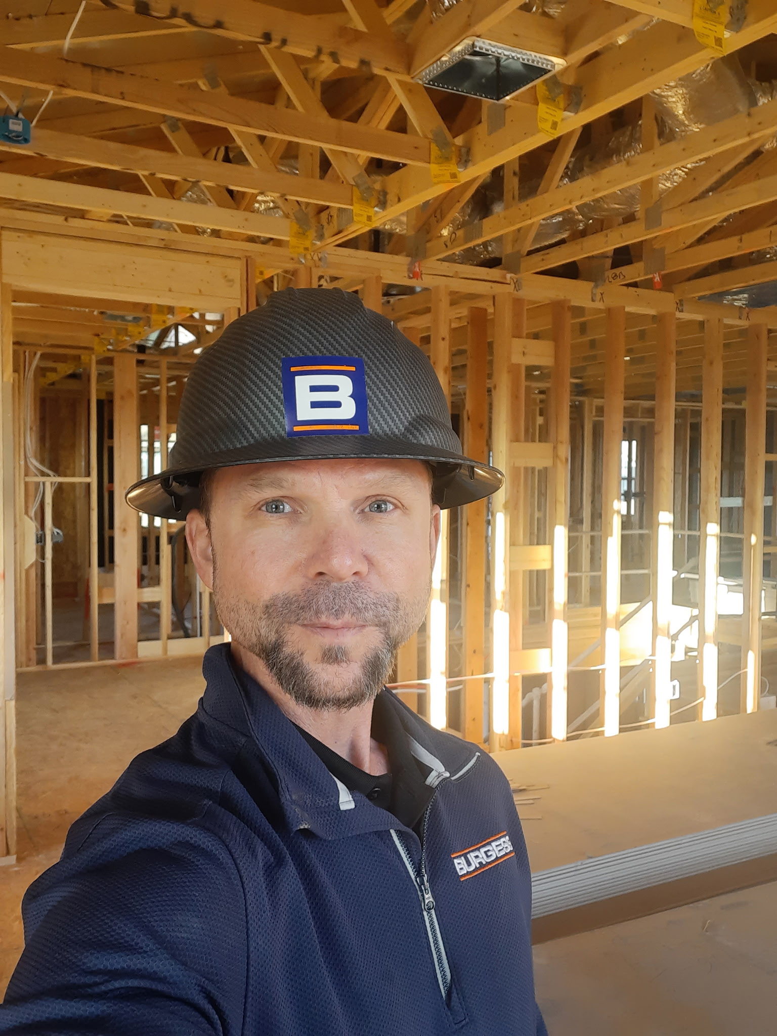 Matt on a job site as a construction inspector
