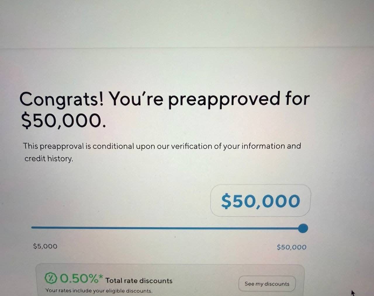 Client credit result