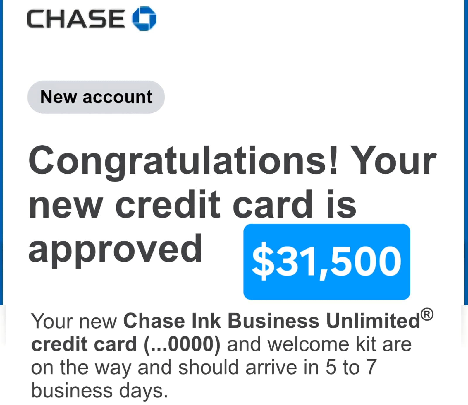 Client credit result