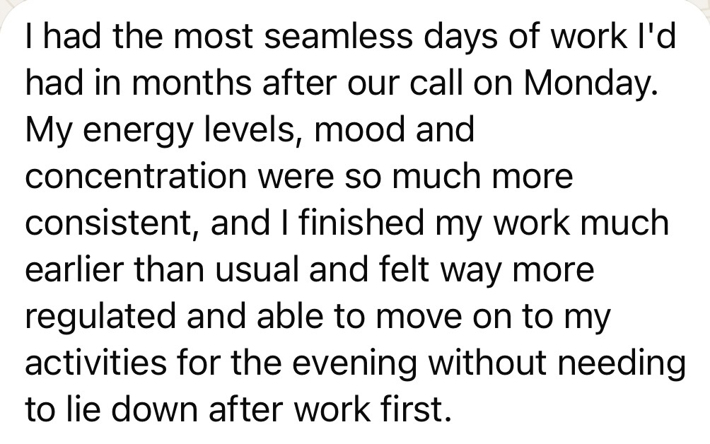 Client feedback screenshot — My Client, R