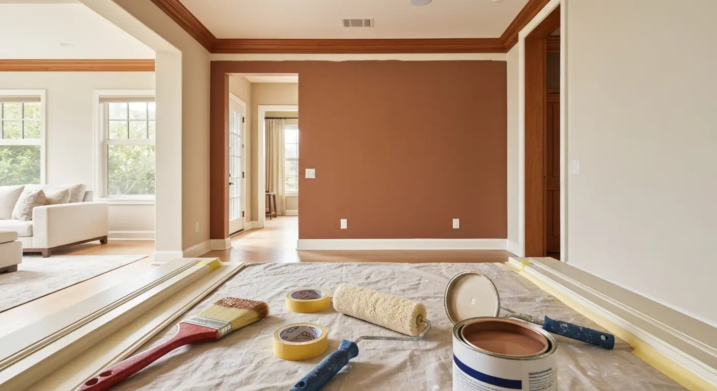 Accent wall interior painting
