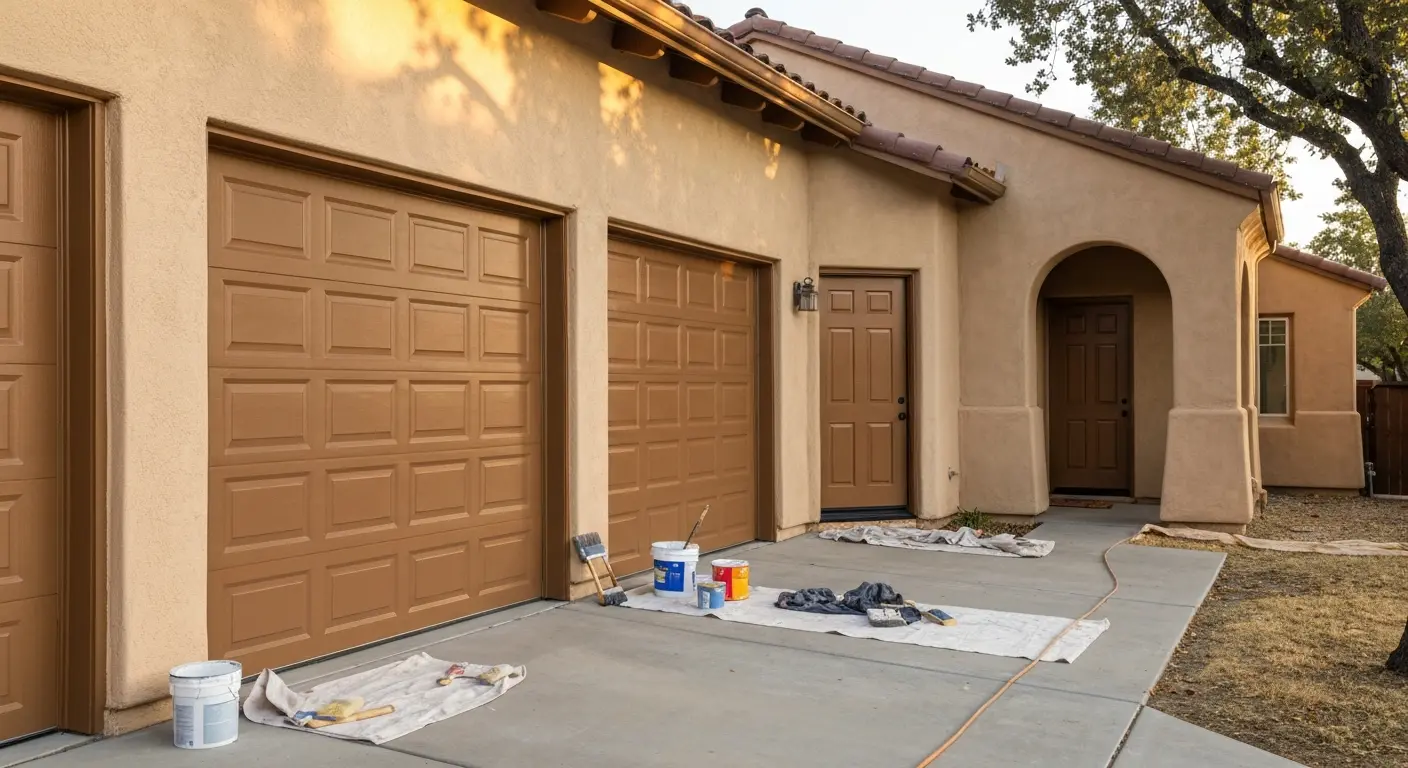 Exterior door and cabinet painting