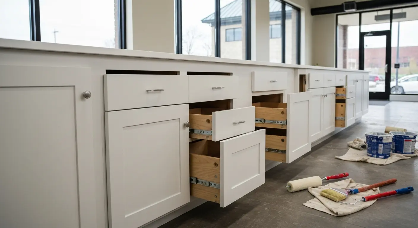 Commercial cabinet painting