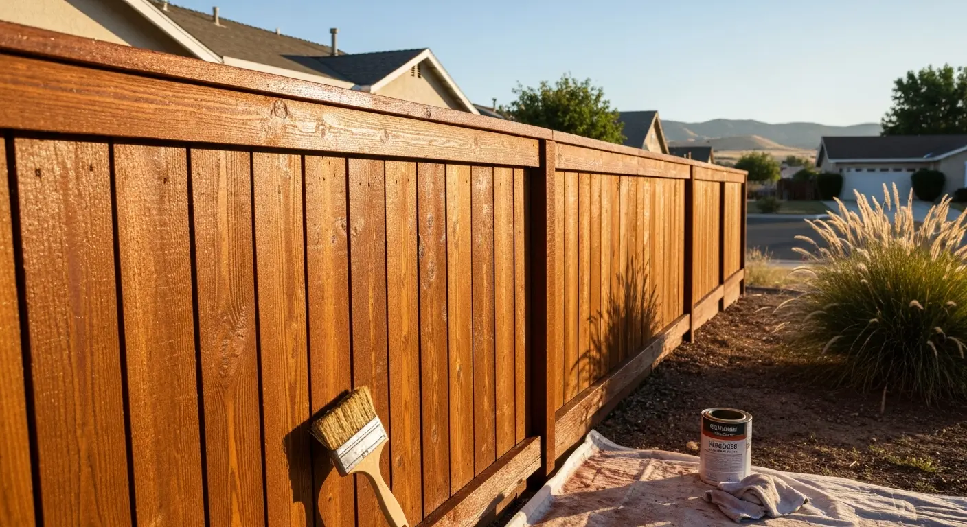 Residential fence staining project