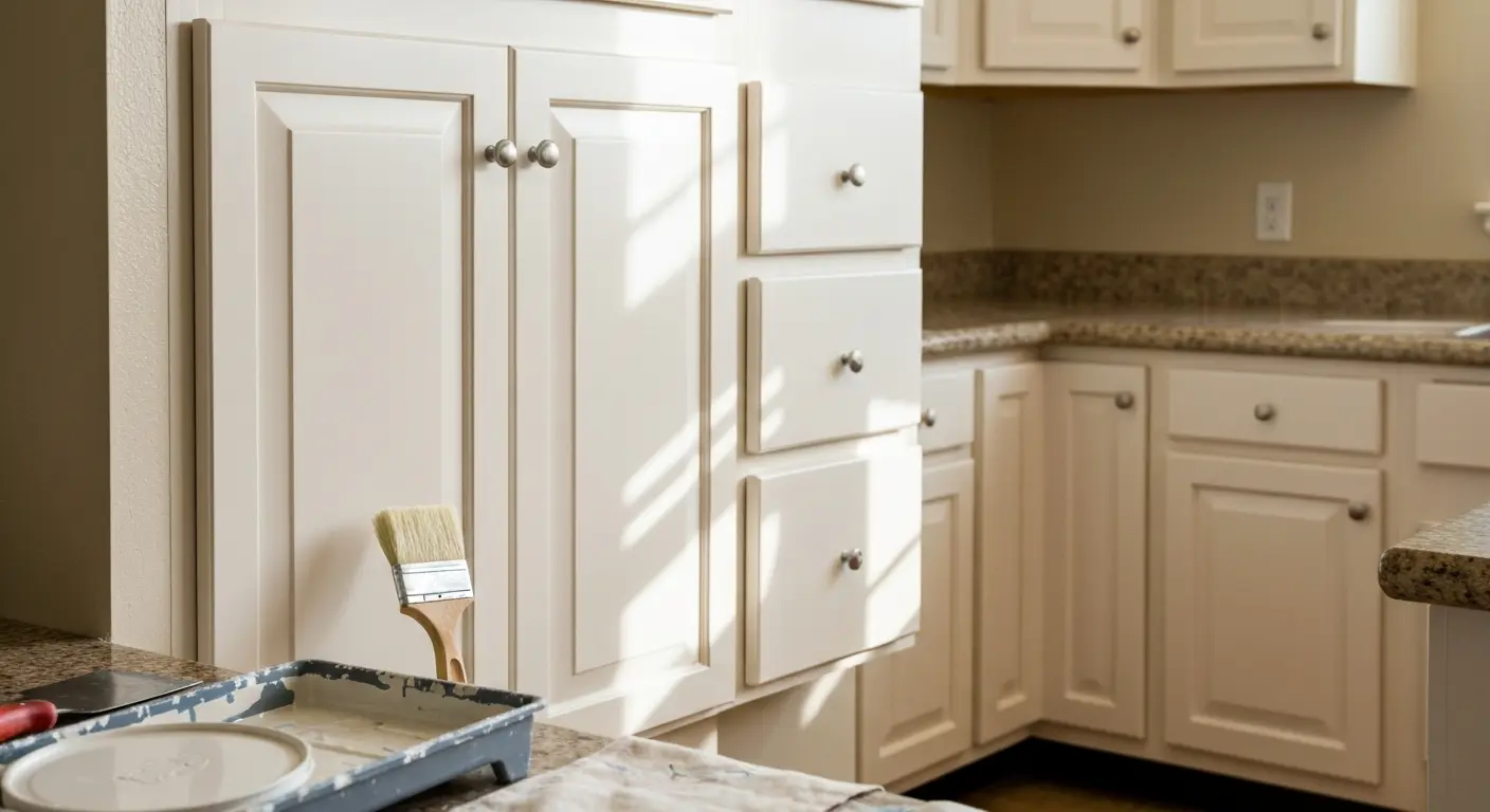 Kitchen cabinet painting project