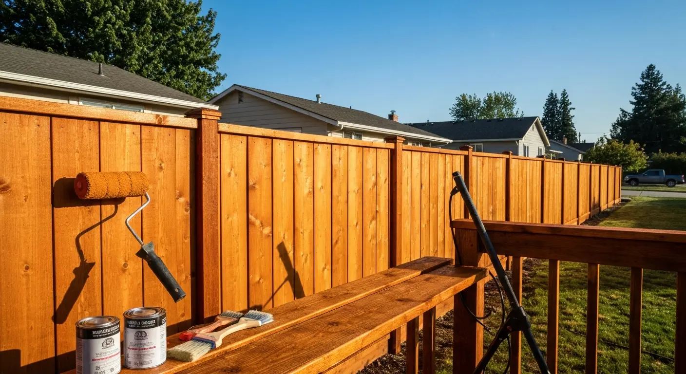 Fence and deck staining