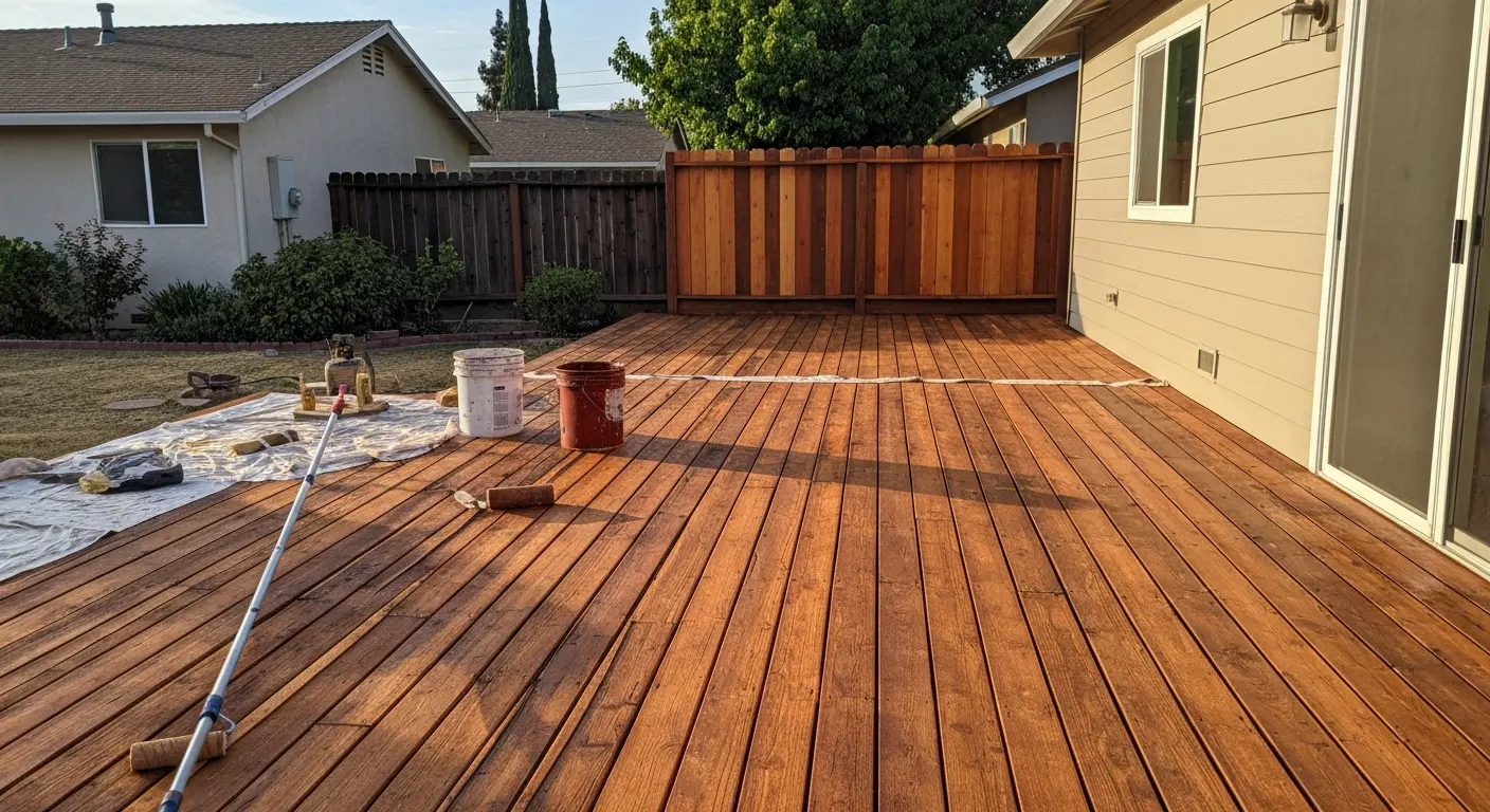 Fence and deck staining service