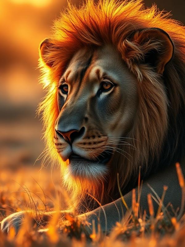 Majestic lion
