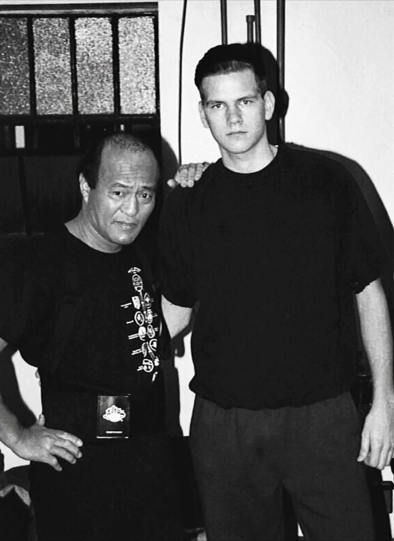 Chris Lund with Dan Inosanto in 1991 during hs early Martial Arts training.