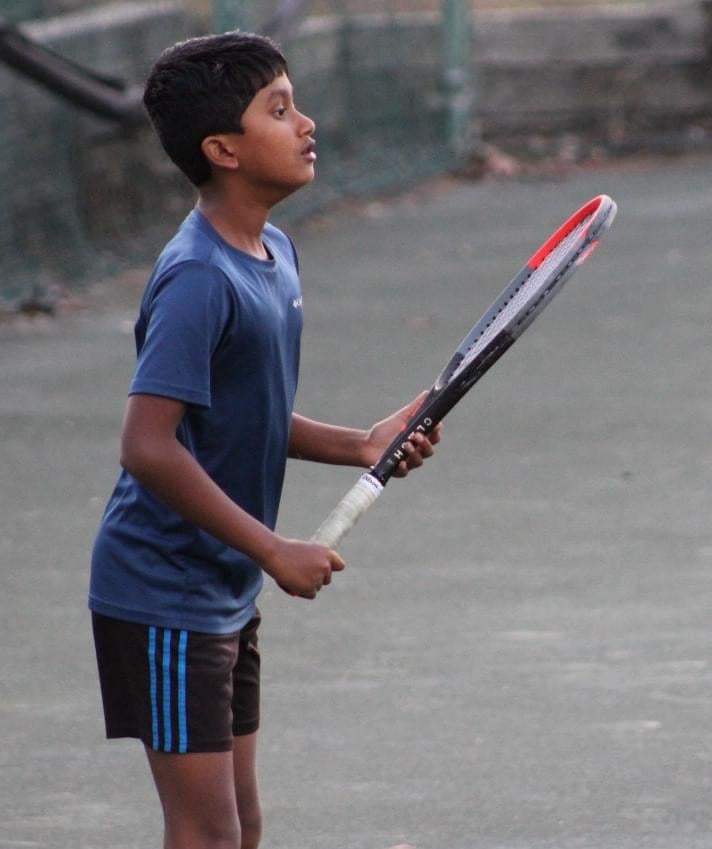 Heroes Tennis Academy clinic participant honing his skills