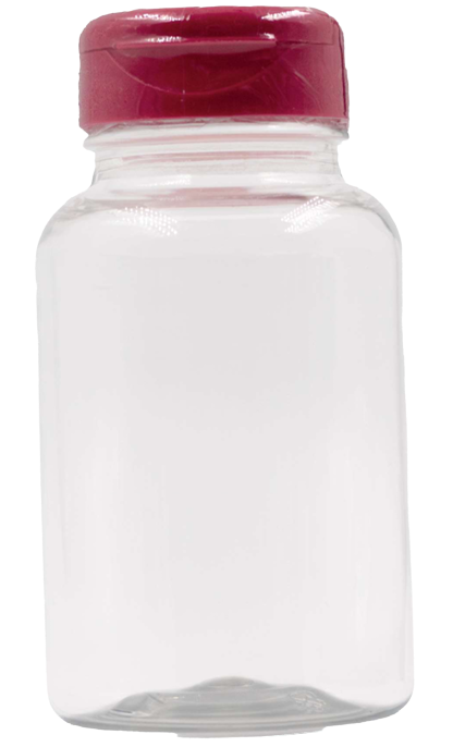 Envase 150ml transparente tapa rosada