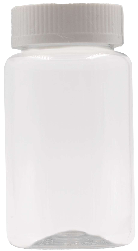 Envase 200ml transparente tapa blanca
