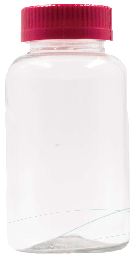 Envase 220ml transparente tapa roja