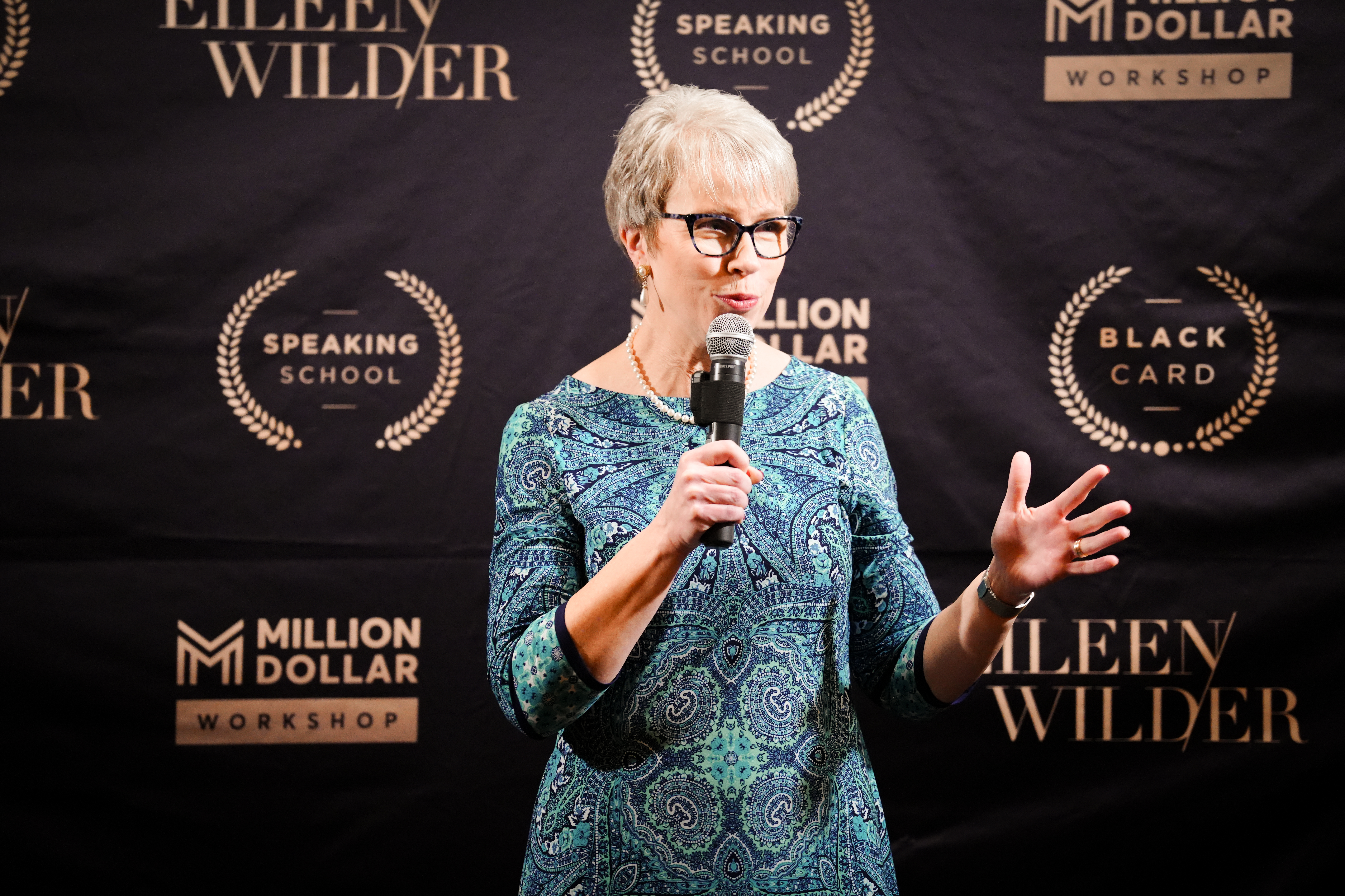 Nancy Zugschwert speaking at an event