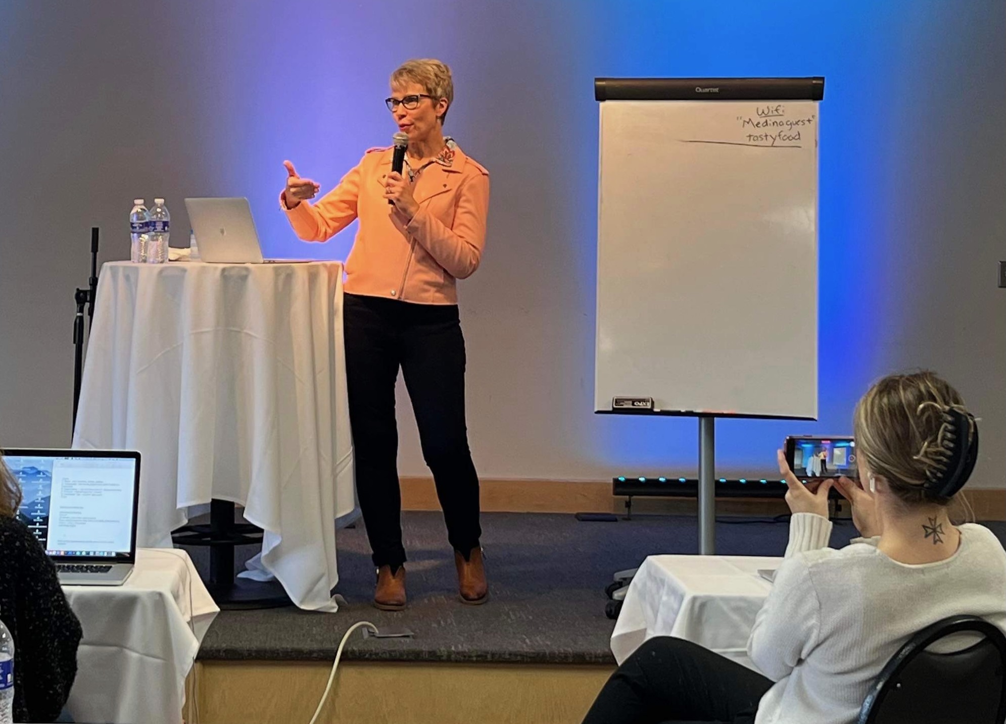 Nancy Zugschwert in a workshop setting