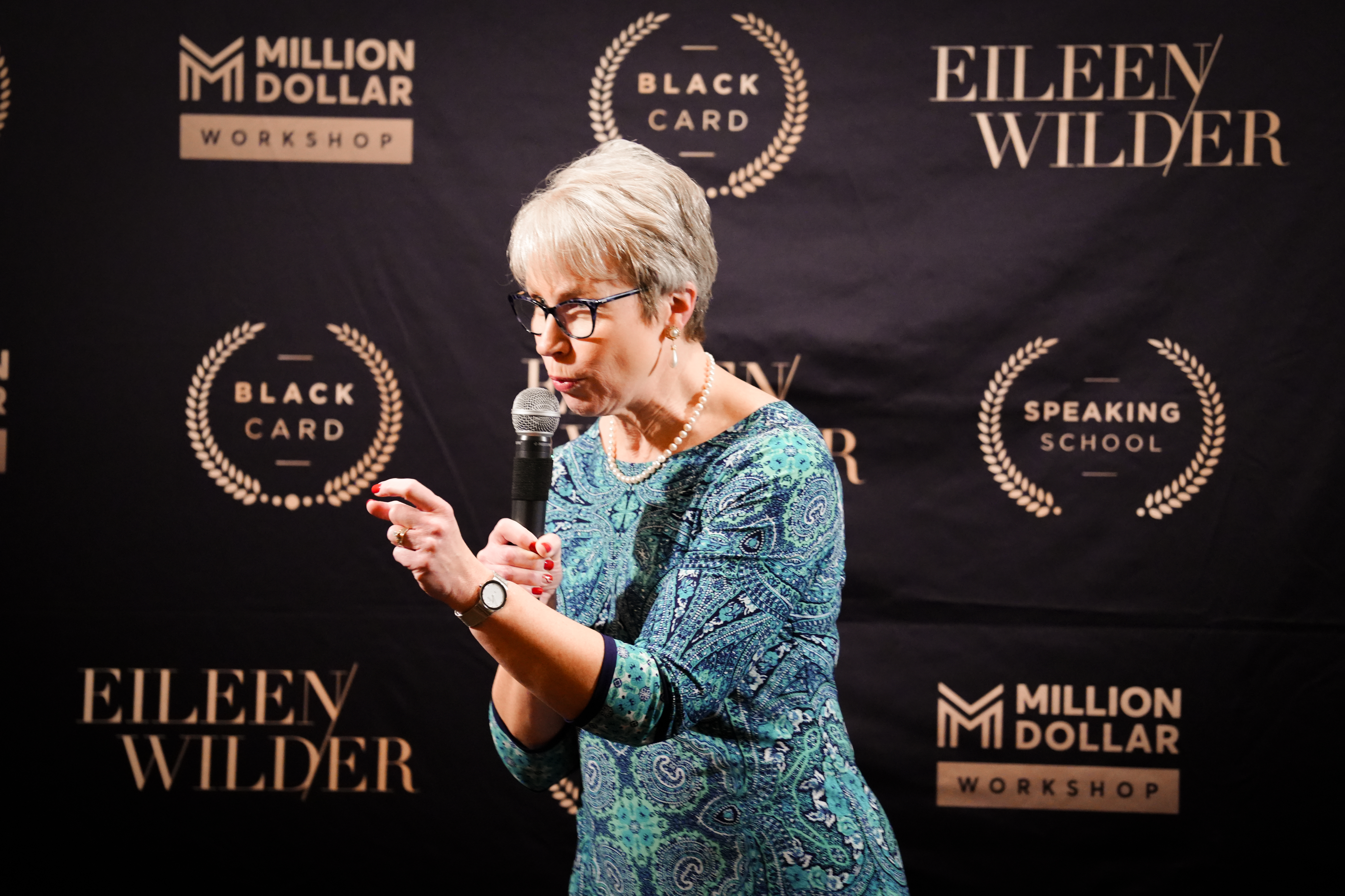 Nancy Zugschwert speaking with warmth and authority