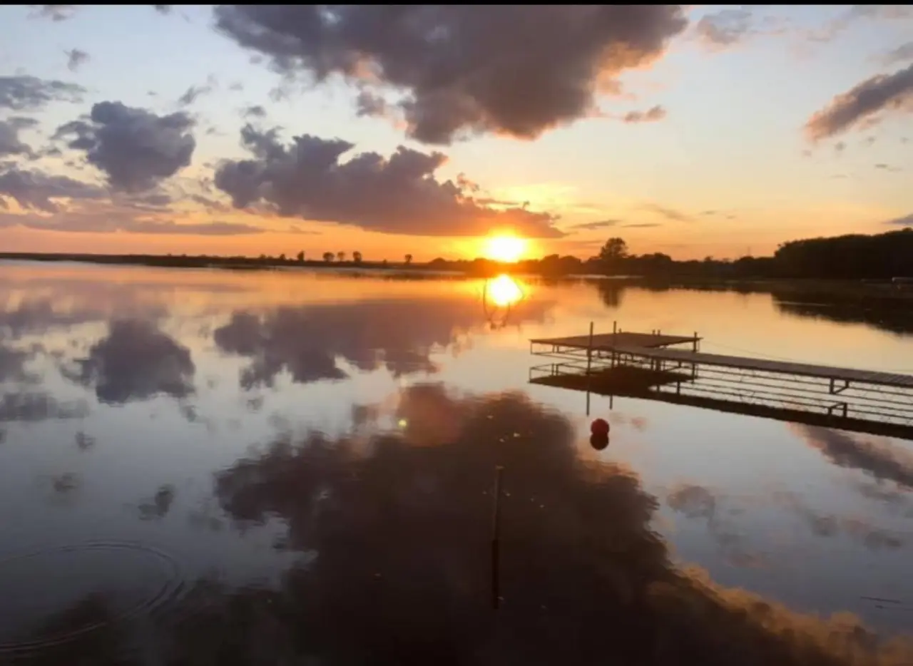 Stunning sunset view from the deck at Cozy Home I