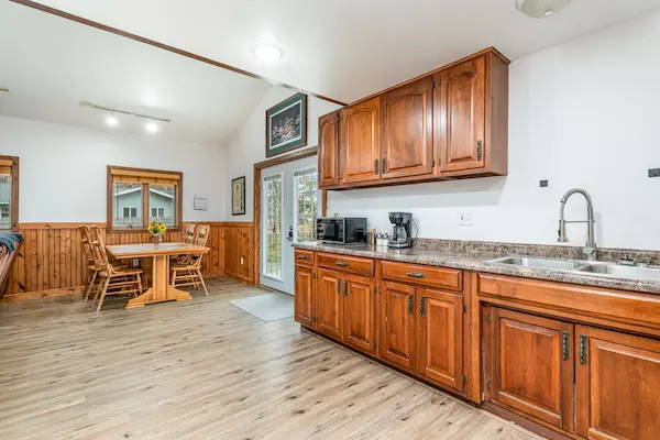 Fully equipped kitchen and dining area for family meals