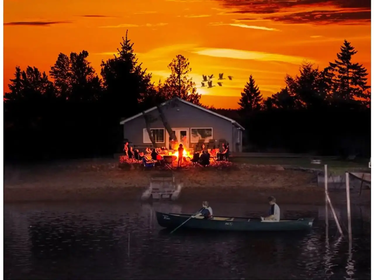 Sunset over Lake Huron at Cozy Home II