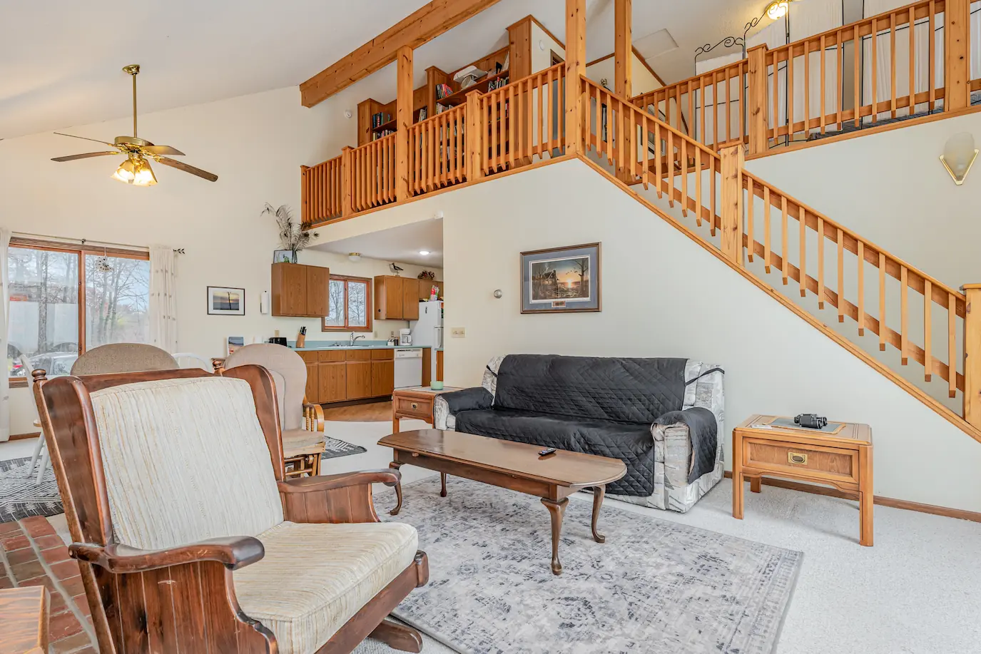 Living room and second floor