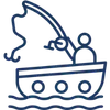 Fishing hook icon for charter options