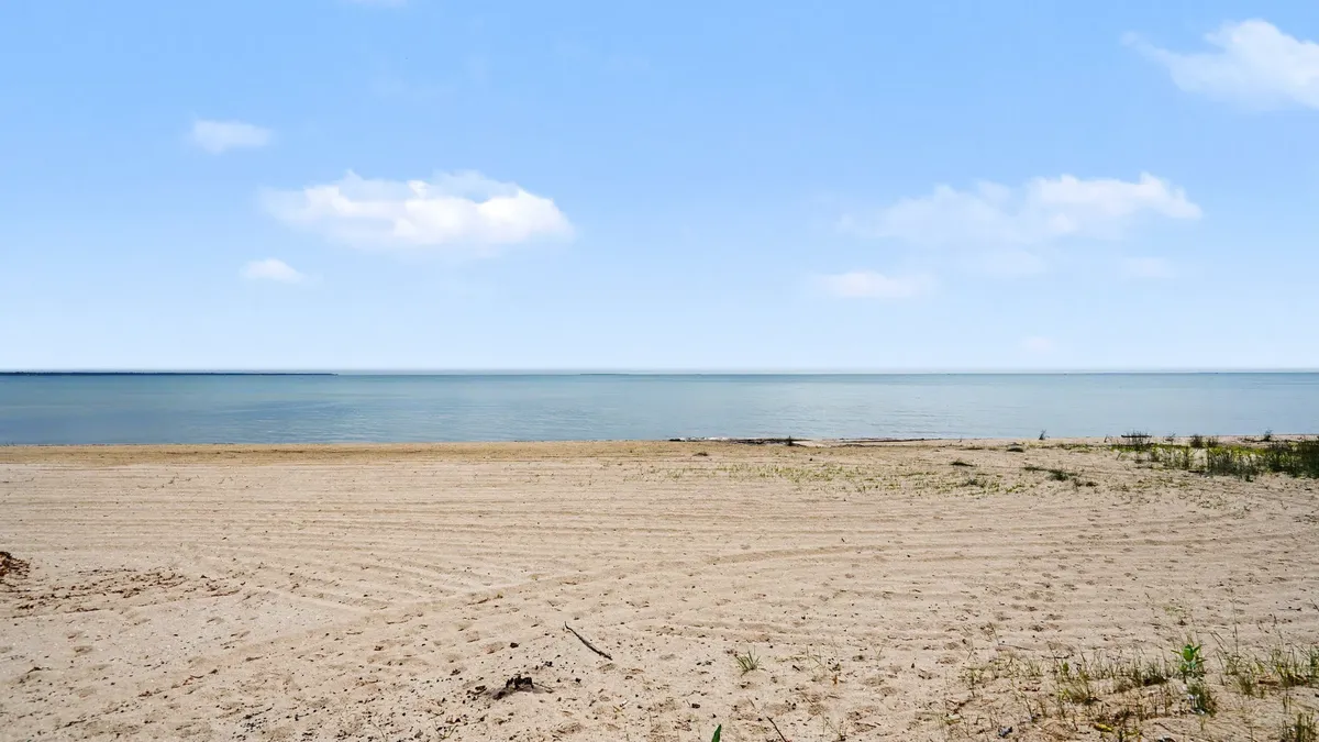 Granny's Cabin on Sandy Lake Huron with sandy beach and lakefront setting