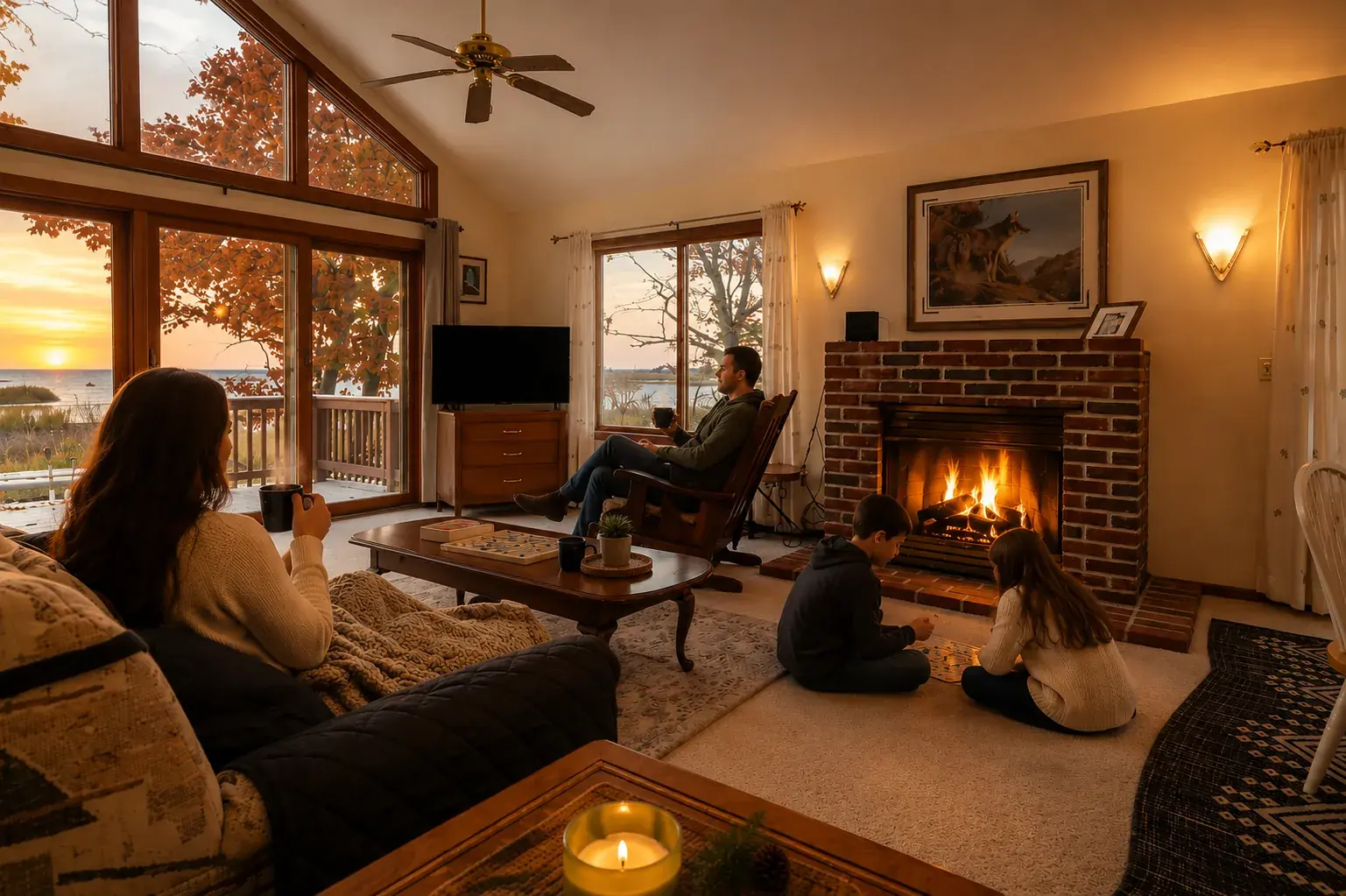 Lake Huron Cabin Living Room