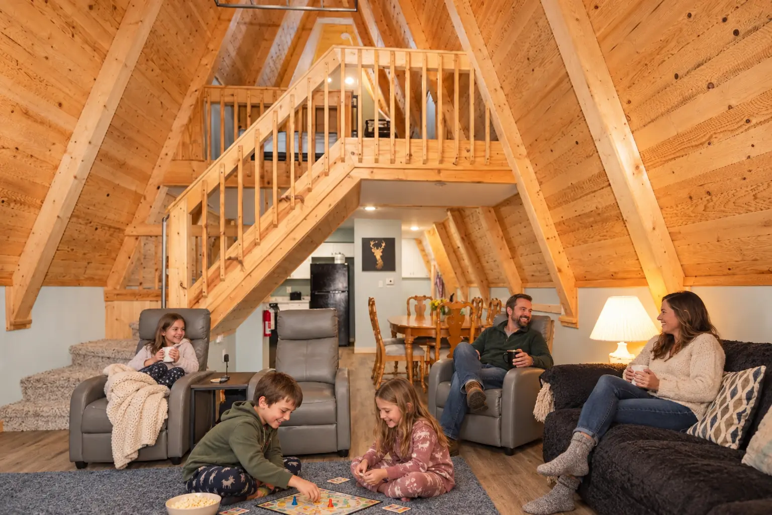 Sunrise Shore A-Frame cabin
