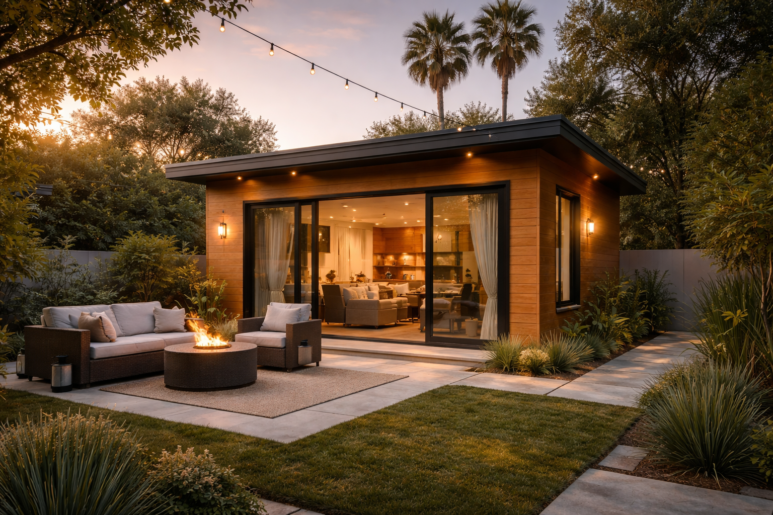 adu rental property in los angeles backyard accessory dwelling unit modern design