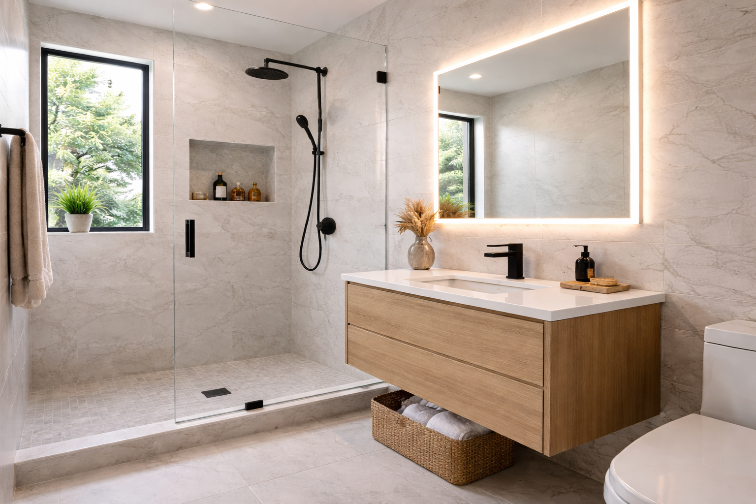 small bathroom remodel cost los angeles modern bathroom with walk in shower and vanity