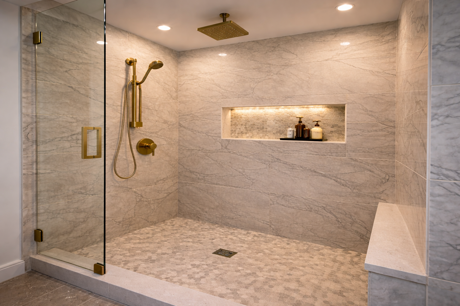 walk in shower design los angeles modern glass shower with tile walls and rainfall fixture