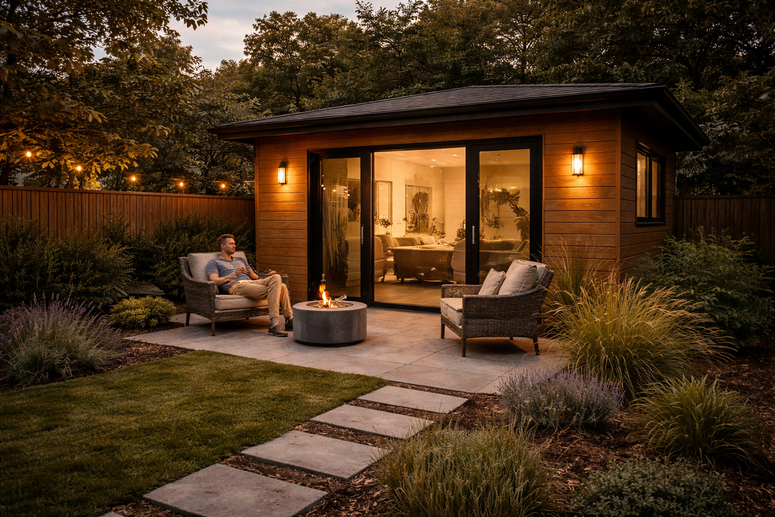 accessory dwelling unit los angeles backyard adu with patio showing rental lifestyle and value