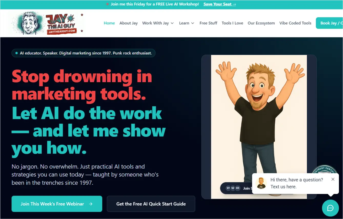 Jay The AI Guy Website Was Vibe Coded using GHL
