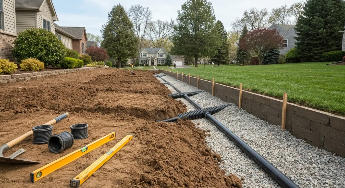Drainage system installation