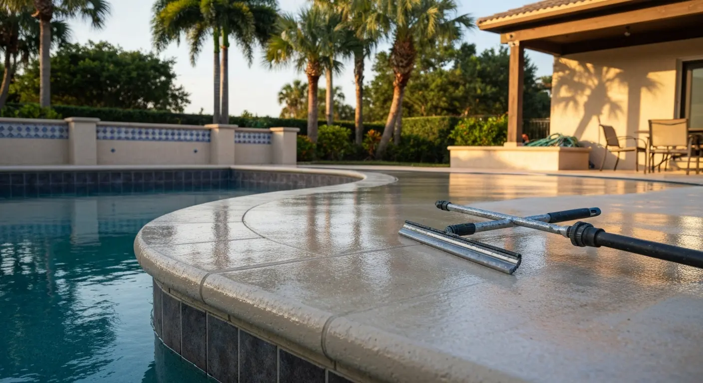 Pool deck sealing
