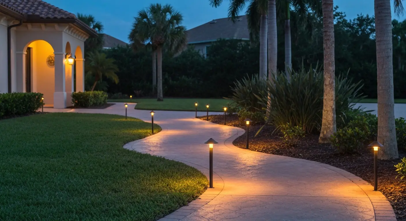 Pathway lighting installation