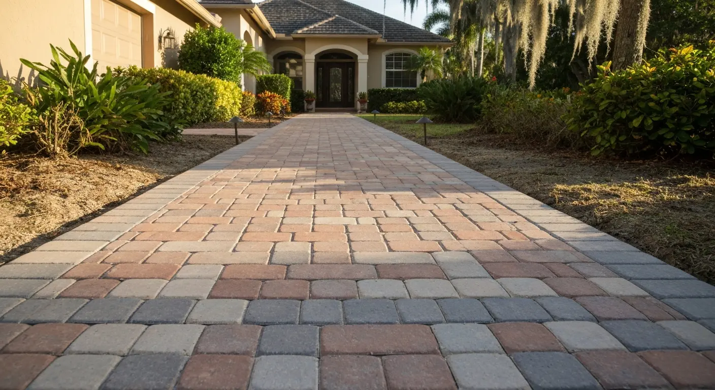 Paver walkway installation